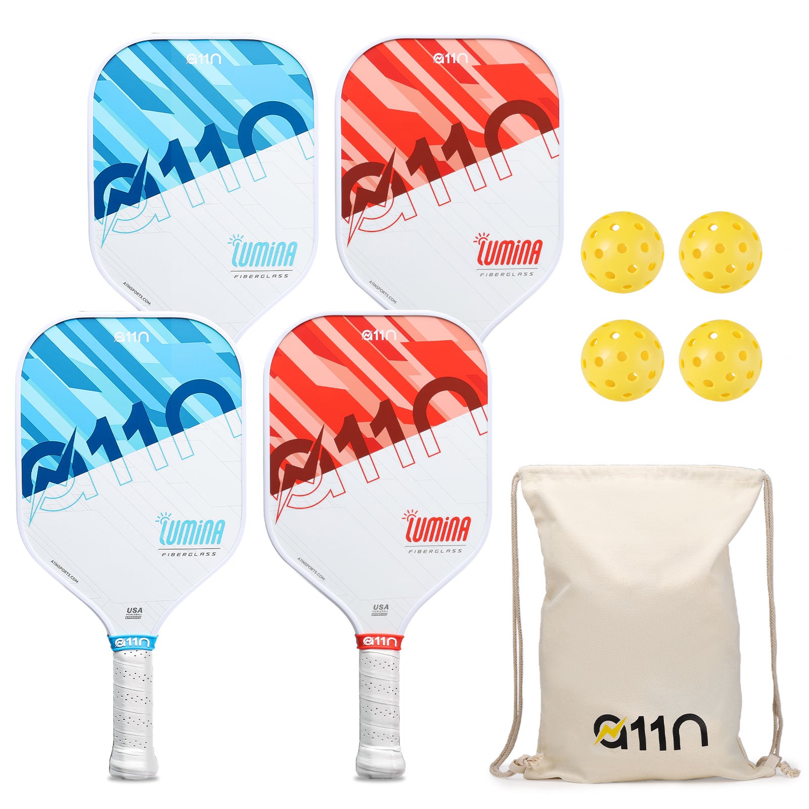 A11N Lumina Pickleball Paddles Set