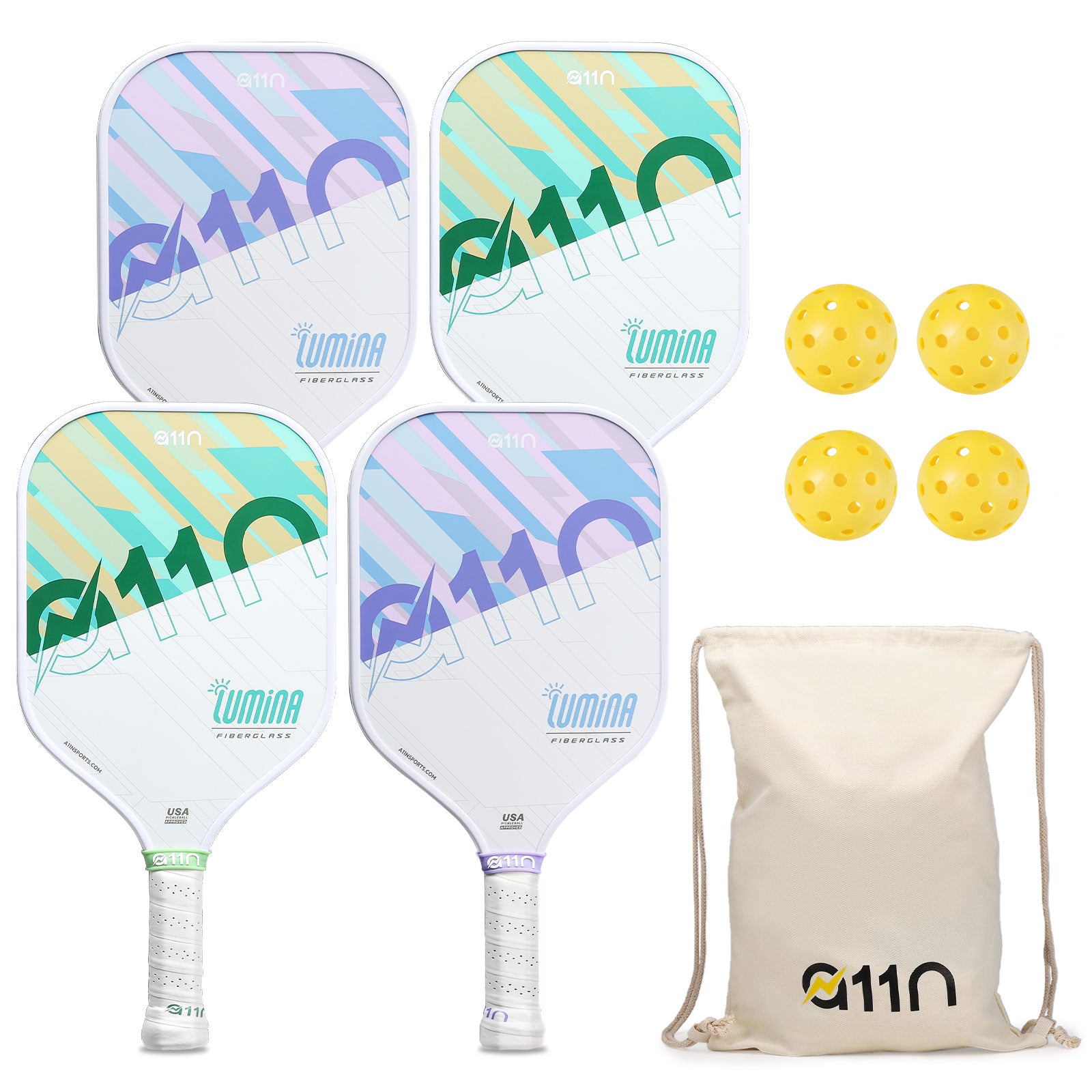 A11N Lumina Pickleball Paddles Set