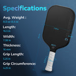Load image into Gallery viewer, A11N Carry C7 Raw Carbon Fiber Pickleball Paddle