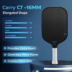 Load image into Gallery viewer, A11N Carry C7 Raw Carbon Fiber Pickleball Paddle