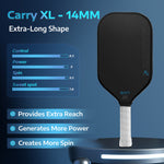 Load image into Gallery viewer, A11N Carry XL Raw Carbon Fiber Pickleball Paddle