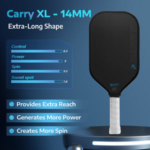 A11N Carry XL Raw Carbon Fiber Pickleball Paddle