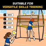 Load image into Gallery viewer, A11N Adjustable Volleyball Practice Net Station