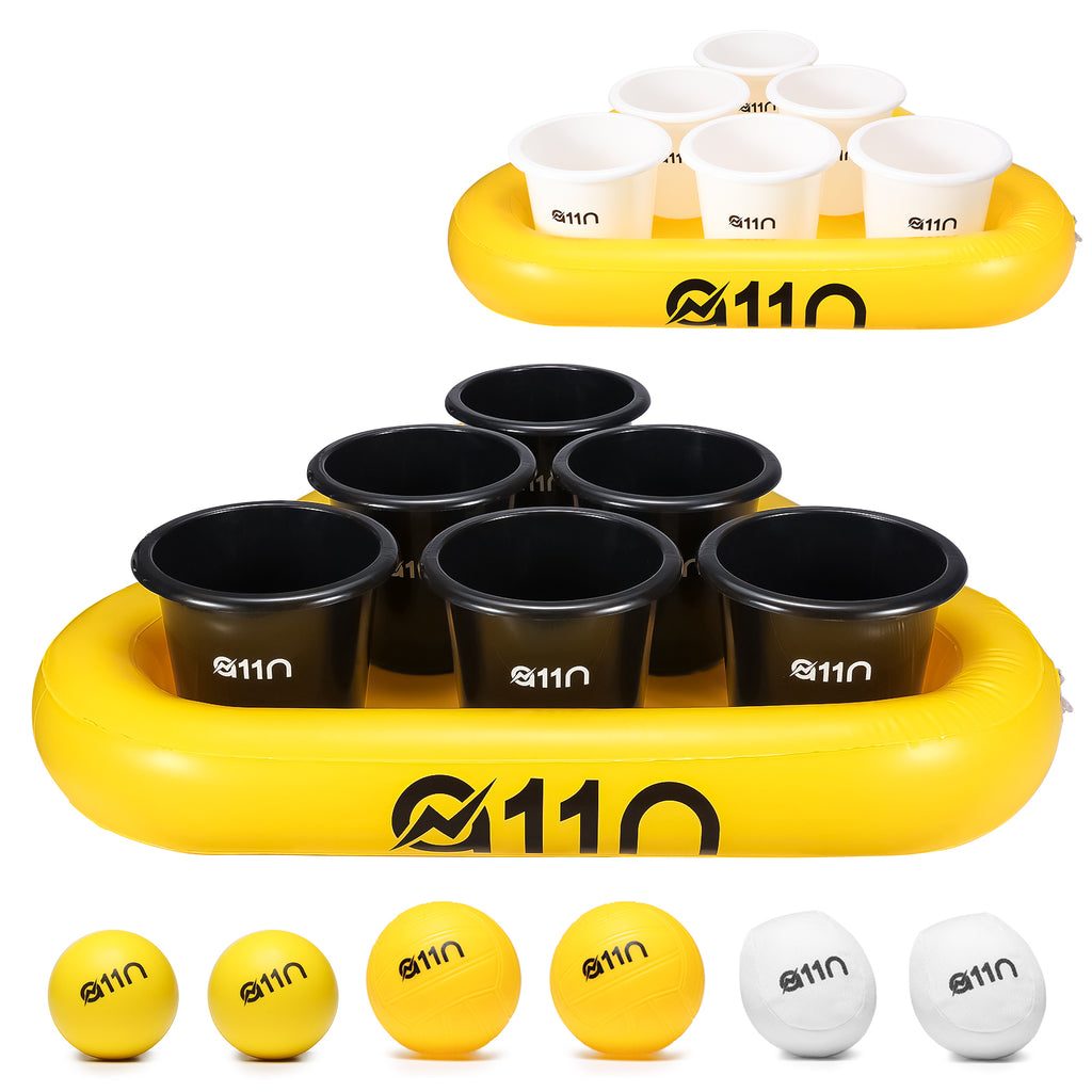 A11N Sports Bucket Toss Game Set with Inflatable Rack | A11N SPORTS