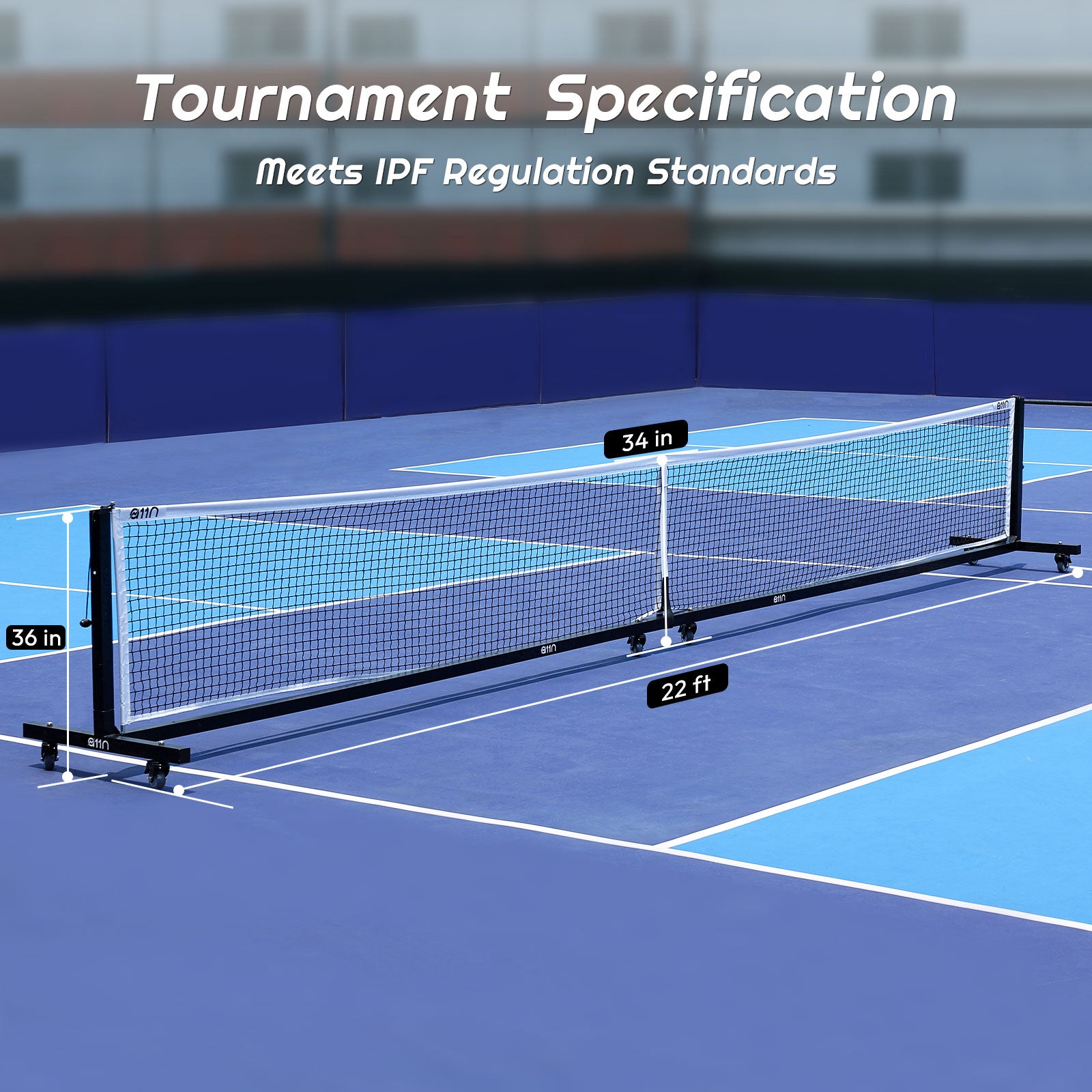 A11N Semi-Permanent Tournament Pickleball Net