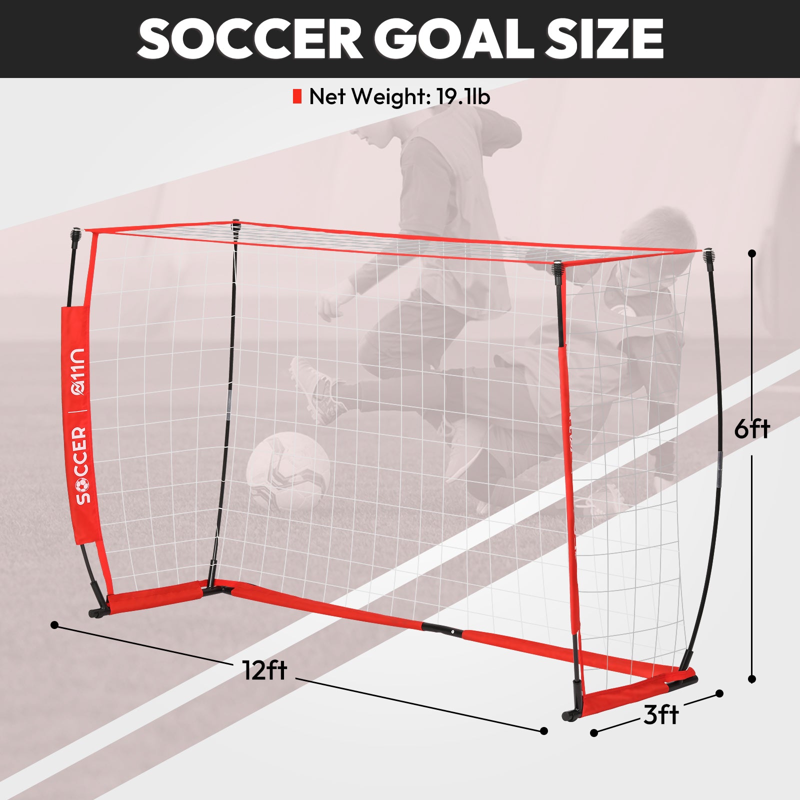 A11N 12x6ft Soccer Goal