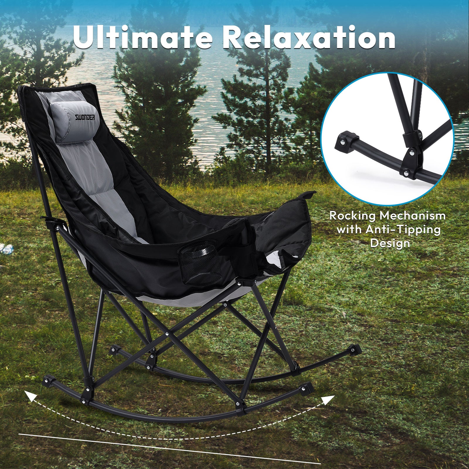 Swonder Oversized Rocking Camping Chair