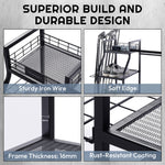 Load image into Gallery viewer, Finchley golf storage rack with soft edges to protect golf bags from scratches and a sturdy perforated steel base for durability and stability. Rust-resistant coating ensures a long lifespan, making it ideal for prolonged use in various environments.
