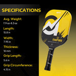 Load image into Gallery viewer, A11N EMPIRE Edgeless Carbon Fiber Pickleball Paddle

