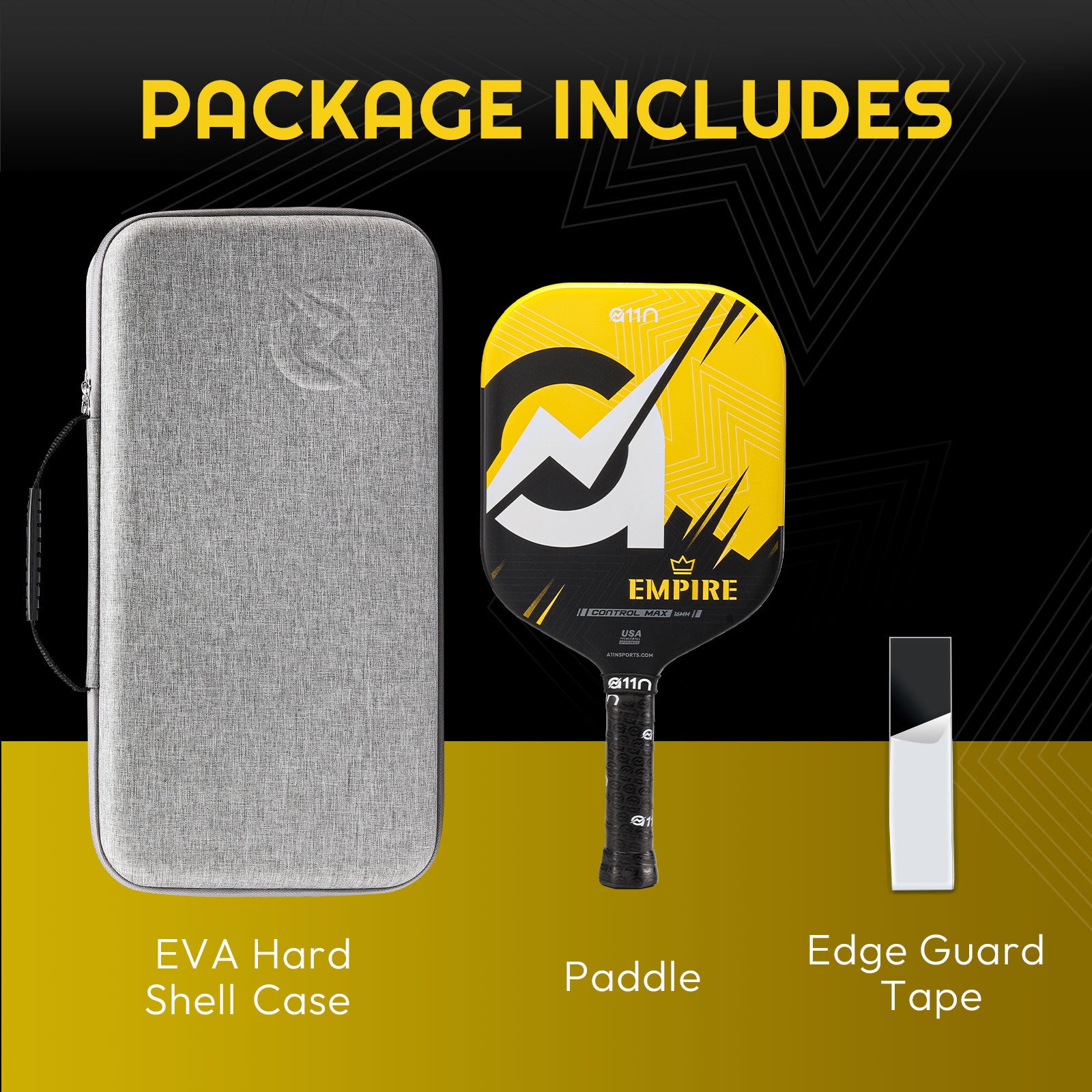 A11N EMPIRE Edgeless Carbon Fiber Pickleball Paddle