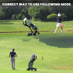 Load image into Gallery viewer, Proper way to use the golf cart&#39;s following mode, demonstrating safe and effective operation.
