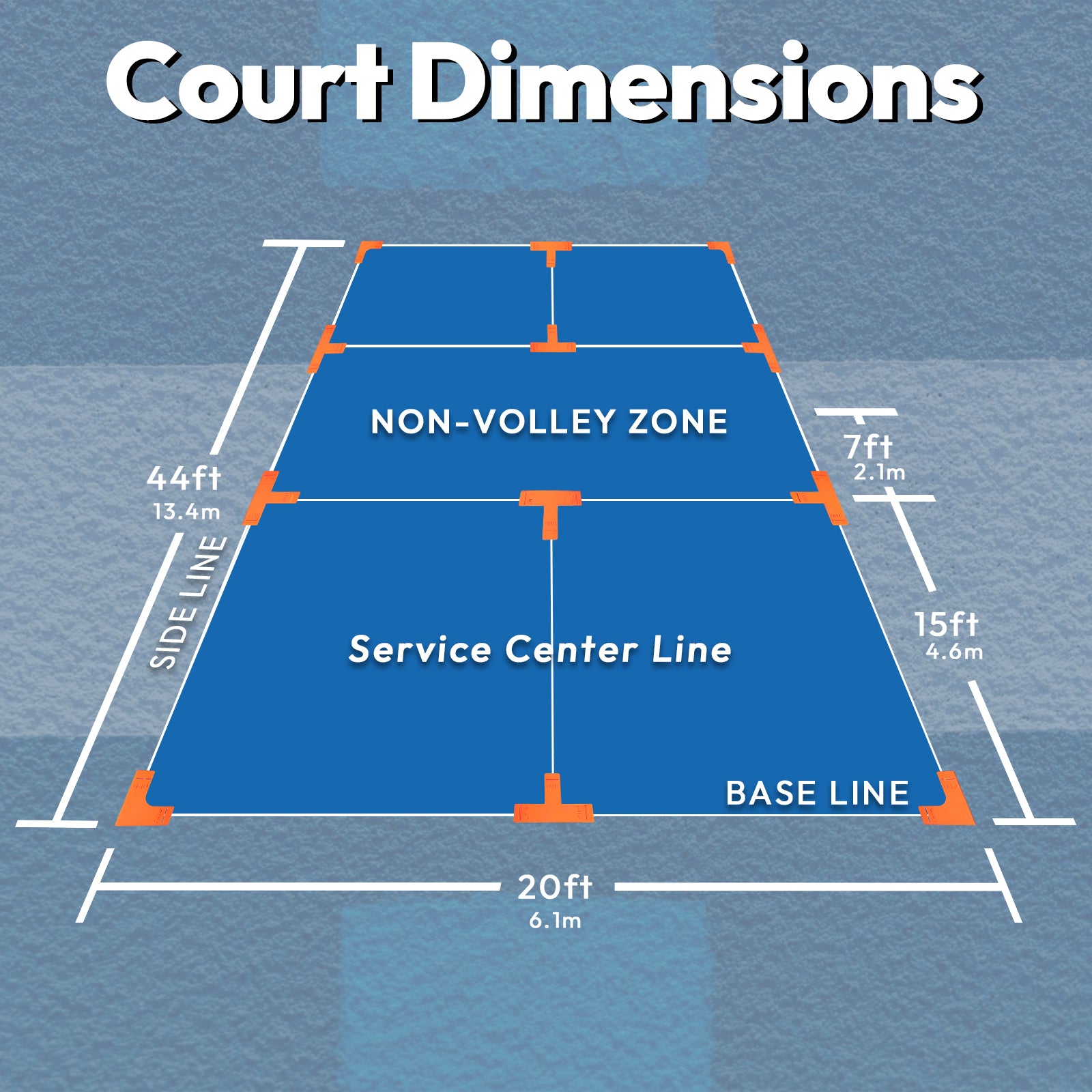 Temporary Pickleball Court Lines