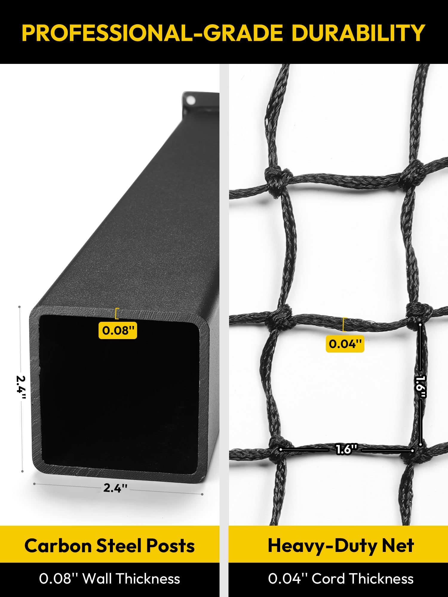 A11N In-Ground 22ft Pickleball Net