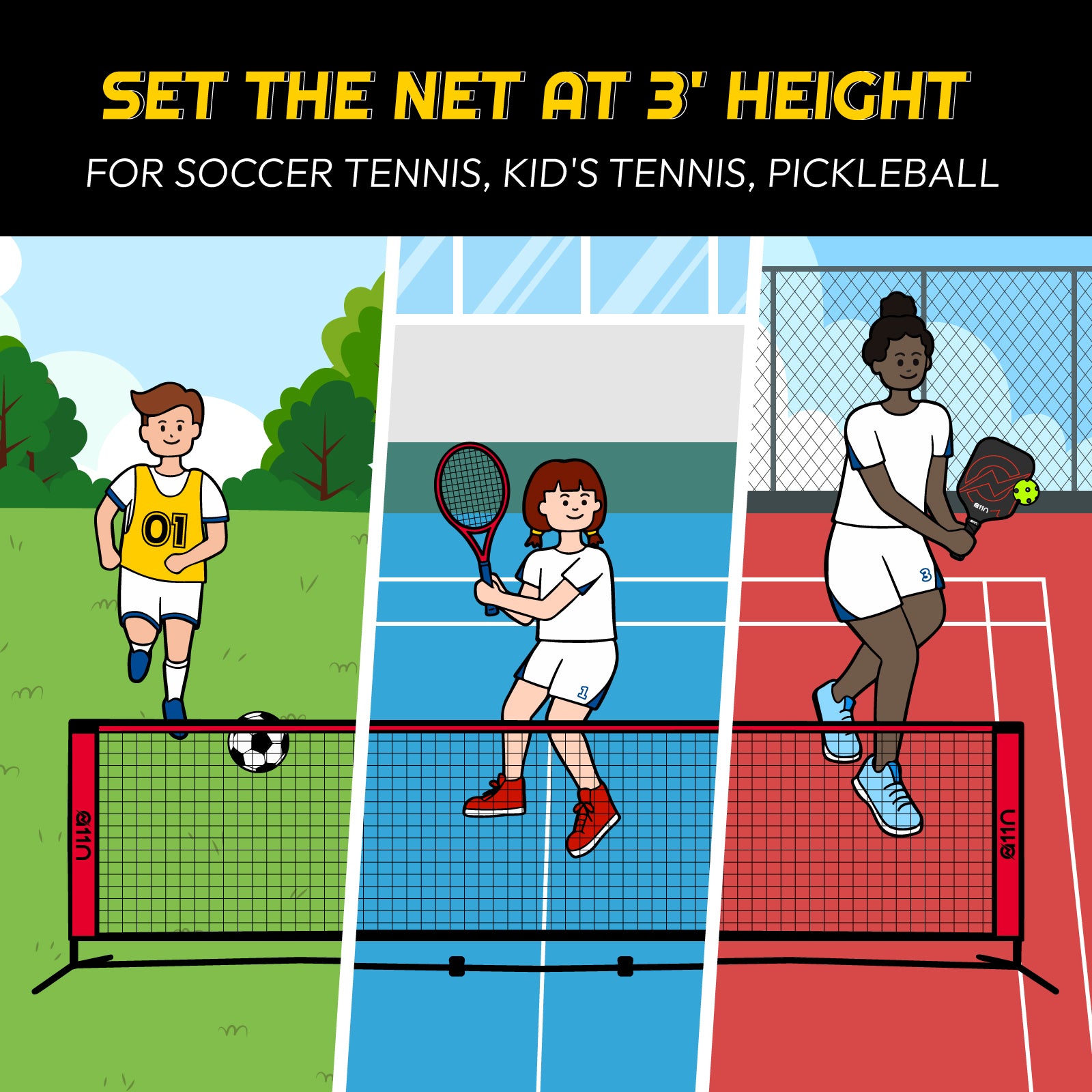 A11N Height-adjustable Portable Net