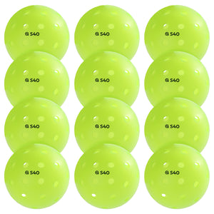 S40 Outdoor Pickleball Balls- USA Pickleball Approved, 3/6/12/50 Pack, Neon Green/Fuchsia/Tangerine