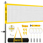 Load image into Gallery viewer, A11N SPORTS Volleyball Nets Portable 22ft 2 in 1 Volleyball &amp; Badminton Combo Set
