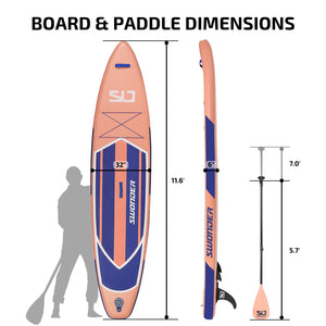 11'6 Inflatable Stand up Paddle Board Set