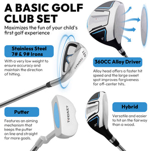 FINCHLEY Right-Handed 5-Piece Kids' Golf Set  (8-12 Years Old)