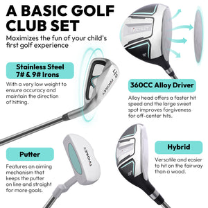 FINCHLEY Right-Handed 5-Piece Kids' Golf Set  (8-12 Years Old)