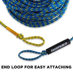 Swonder 2-Section Tow Ropes for Tubing, 1-2 Rider 60FT Ropes for Towable Tubes