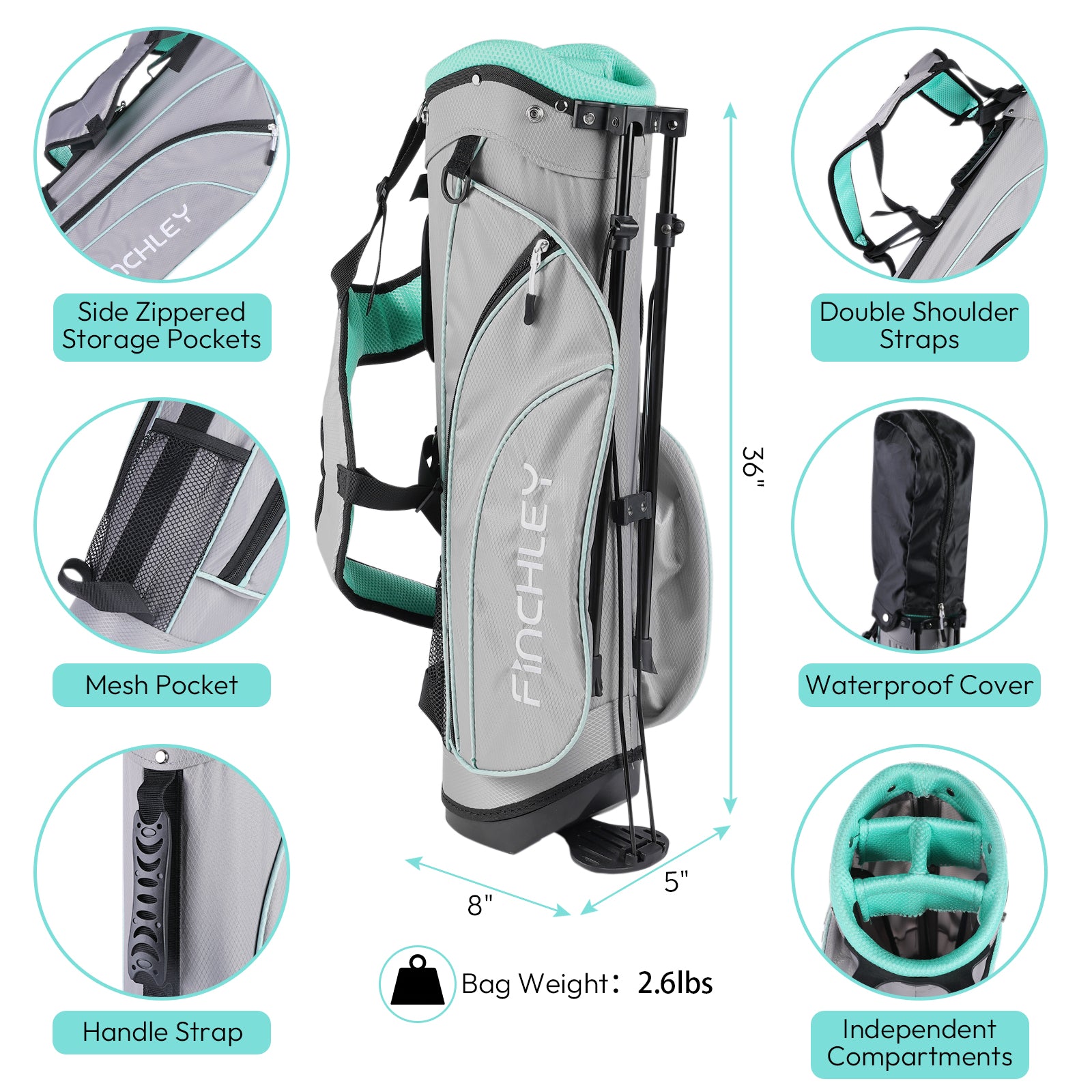 FINCHLEY Right-Handed 4-Piece Kids' Golf Set