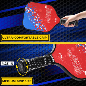 A11N SPORTS Sporting Goods > Outdoor Recreation > Outdoor Games > Pickleball > Pickleball Paddles HyperFeather R & JR Paddles Set of Four, with Four Outdoor Balls and One Backpack