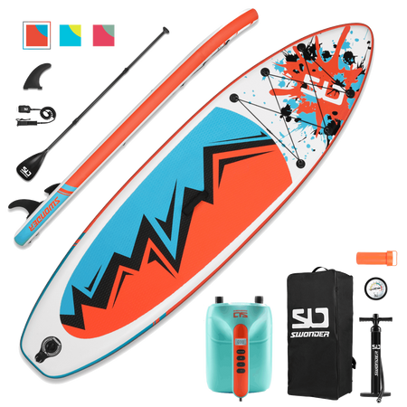 Bundle Deal - 10' Inflatable Stand-Up Paddle Board Set & E-Pump