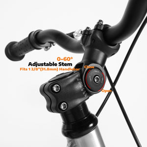 0-60° Adjustable Stem 31.8mm Clamp, for Belsize 20" Bike - Belsize Official Sporting Goods > Outdoor Recreation > Cycling > Bicycles