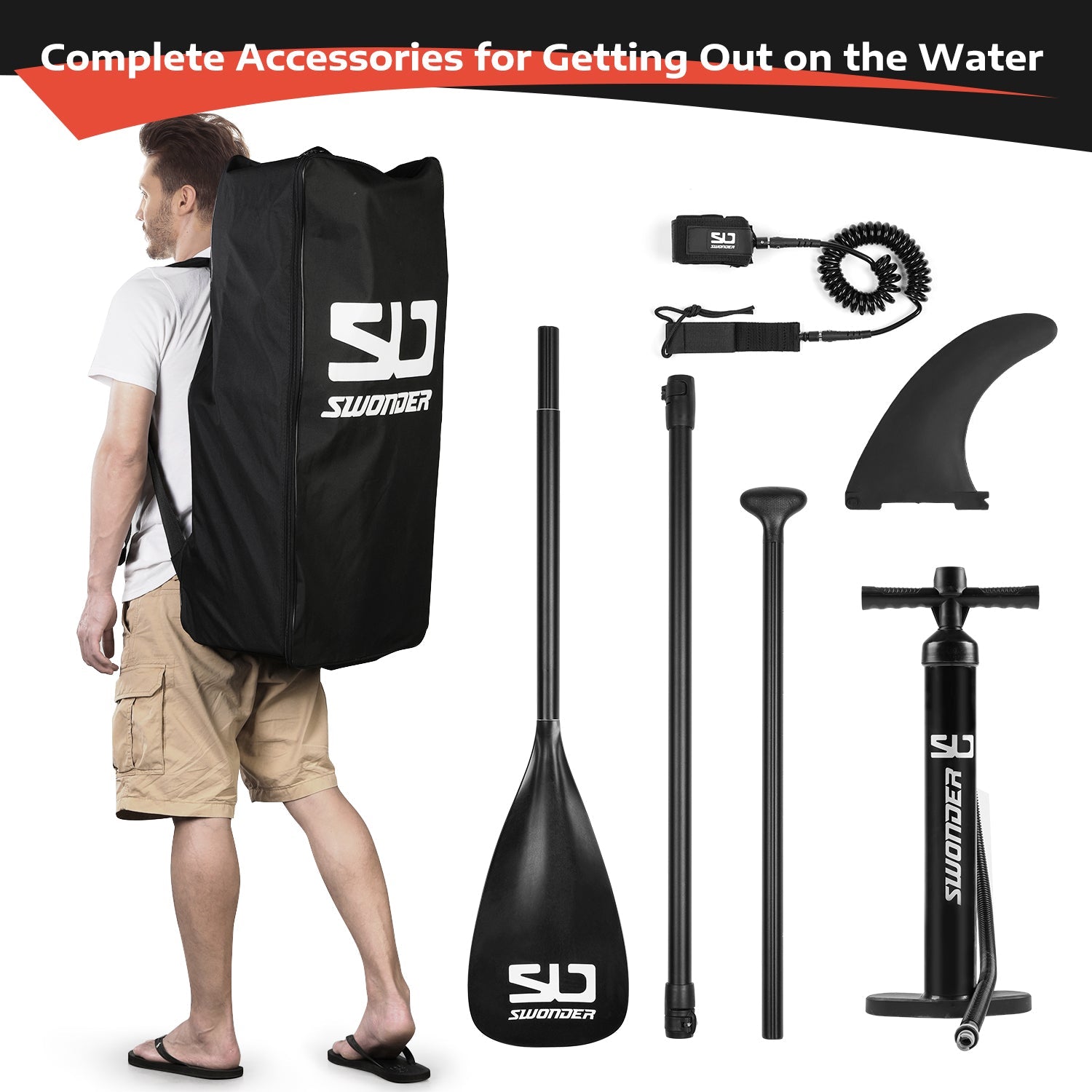10'  Inflatable Stand Up Paddle Board Set - swonder