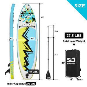 10' Inflatable Stand-Up Paddle Board Set