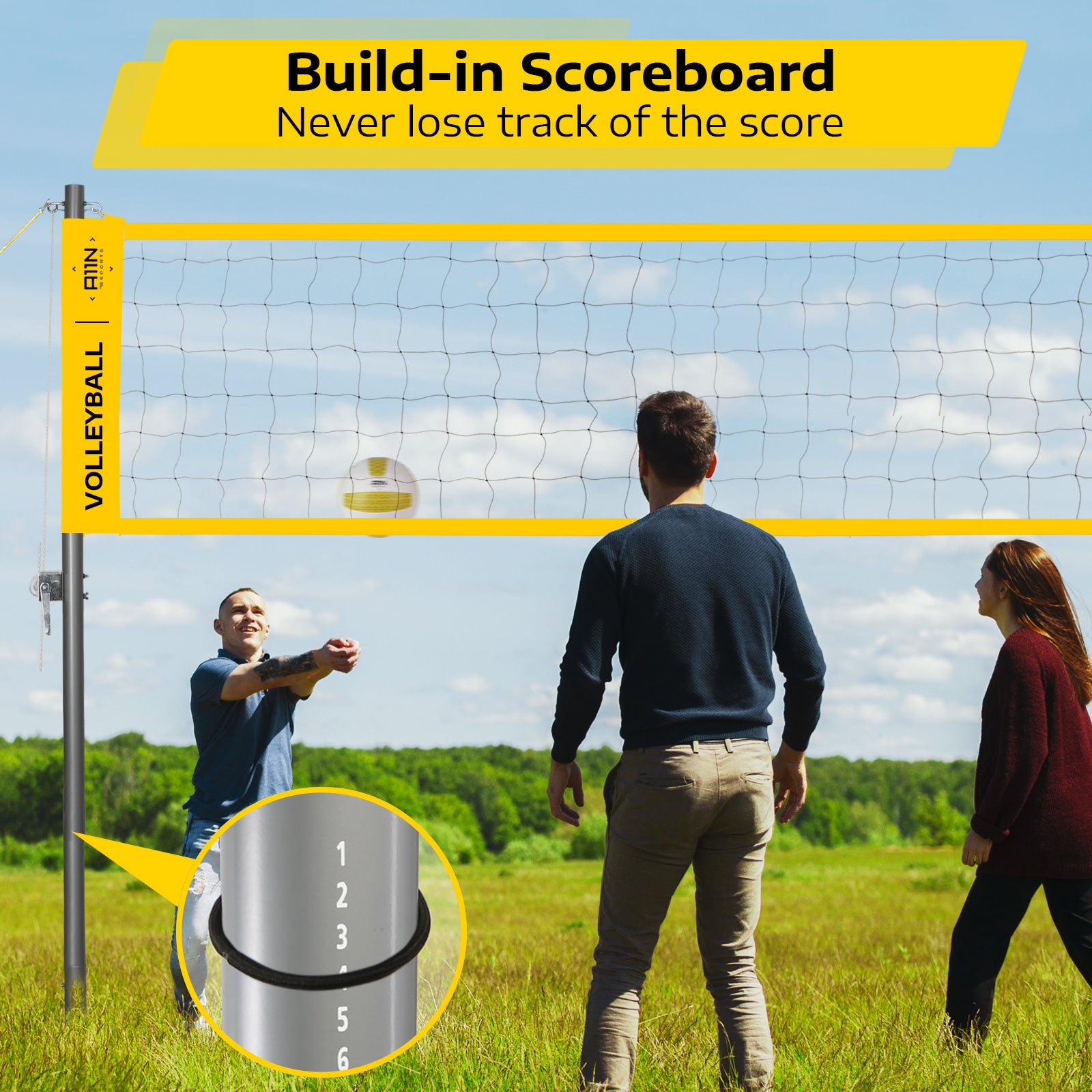 A11N SPORTS Volleyball Nets Portable Outdoor Volleyball Set