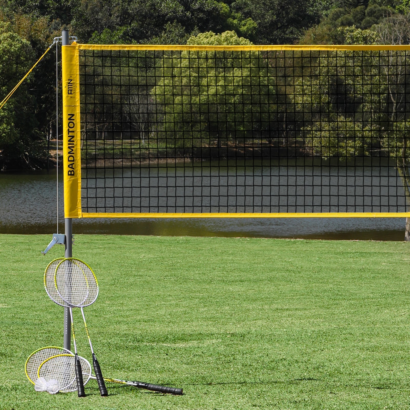 Amzdeal 14 Ft. Badminton Net for Kids Portable, Backyard Volleyball an –  amzdeal-US