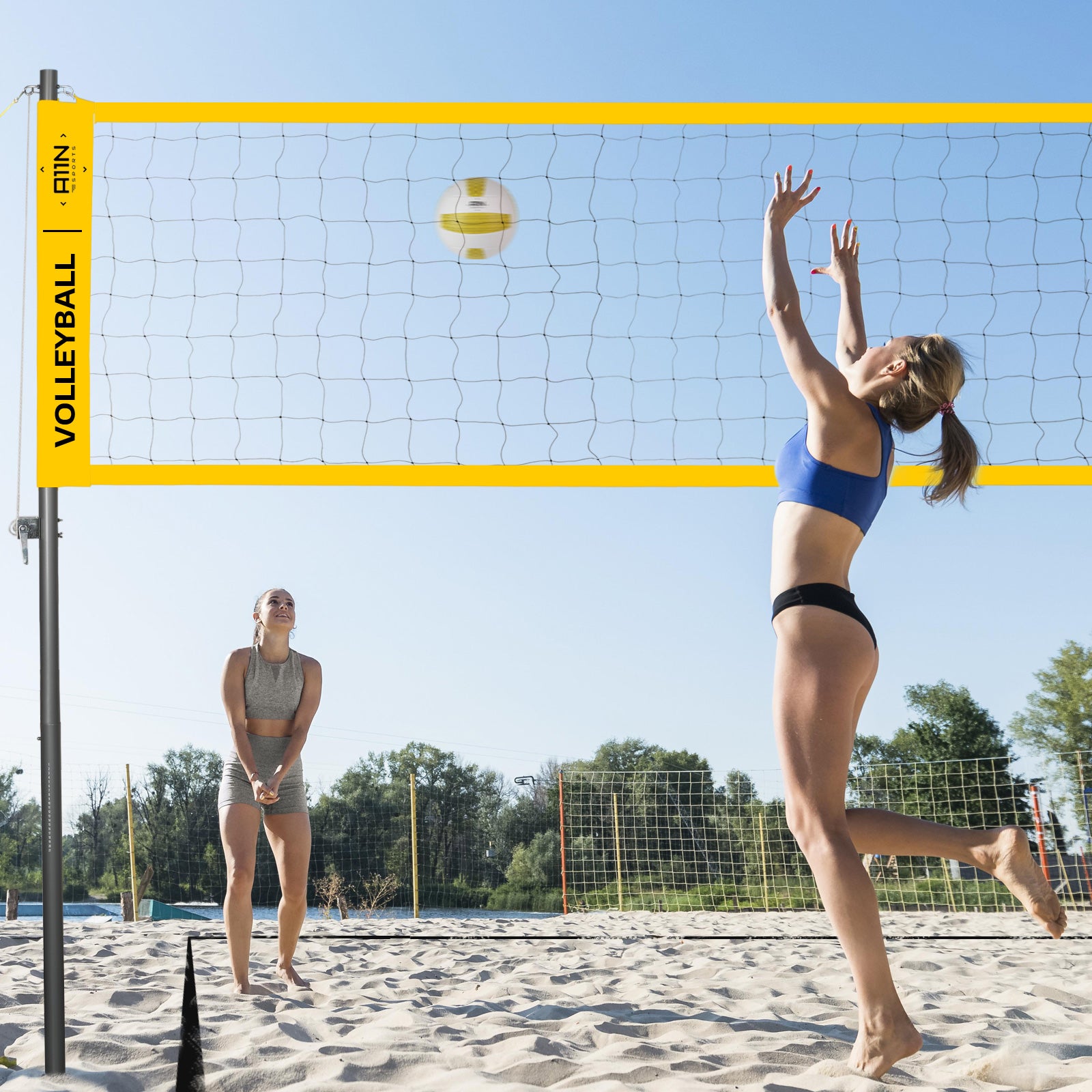 A11N SPORTS Volleyball Nets Portable Outdoor Volleyball Set