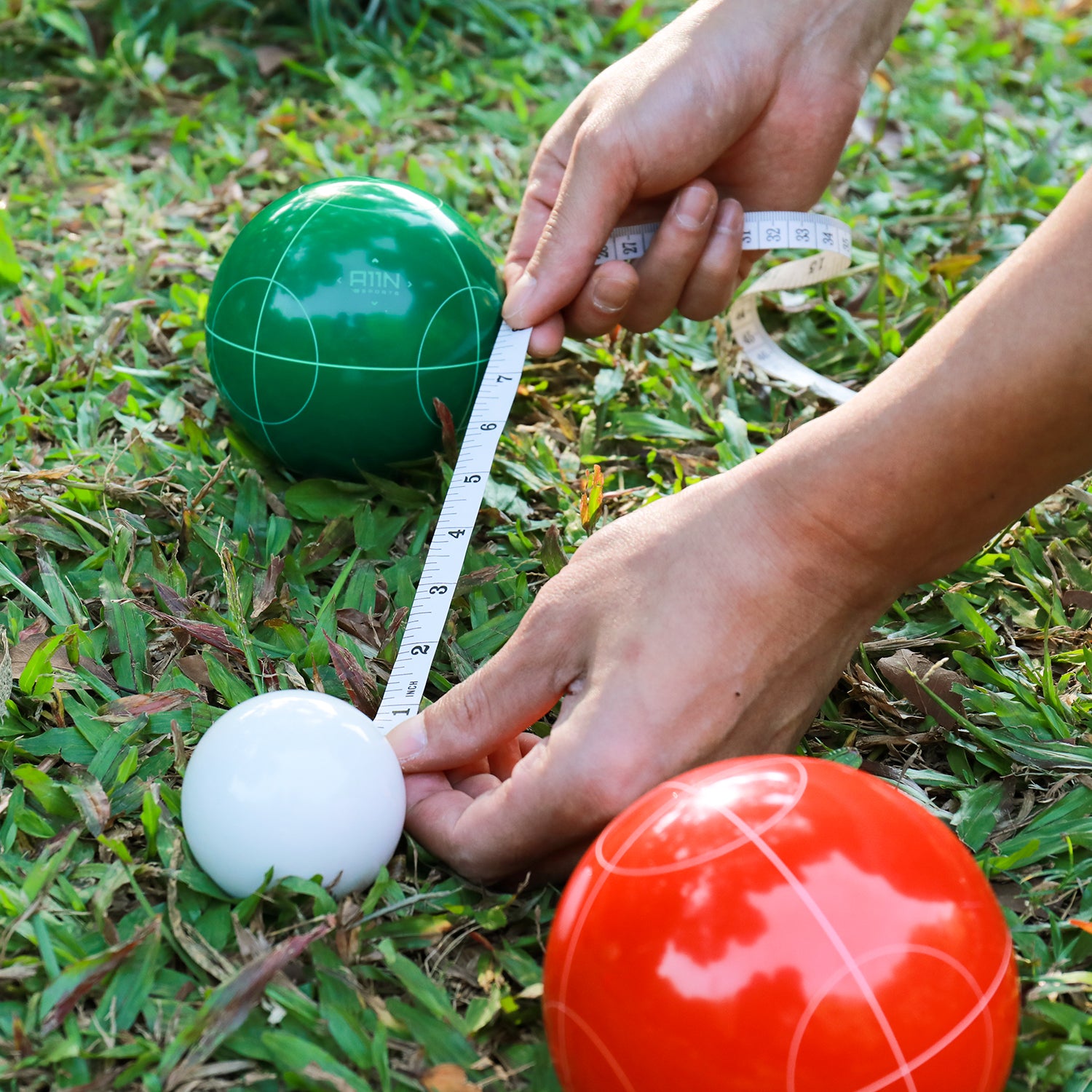A11N SPORTS Sporting Goods > Outdoor Recreation > Outdoor Games > Lawn Games 107mm Official Size Bocce Ball Set