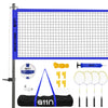 A11N SPORTS Volleyball Nets A11N 22ft 2 in 1 Volleyball & Badminton Combo Set