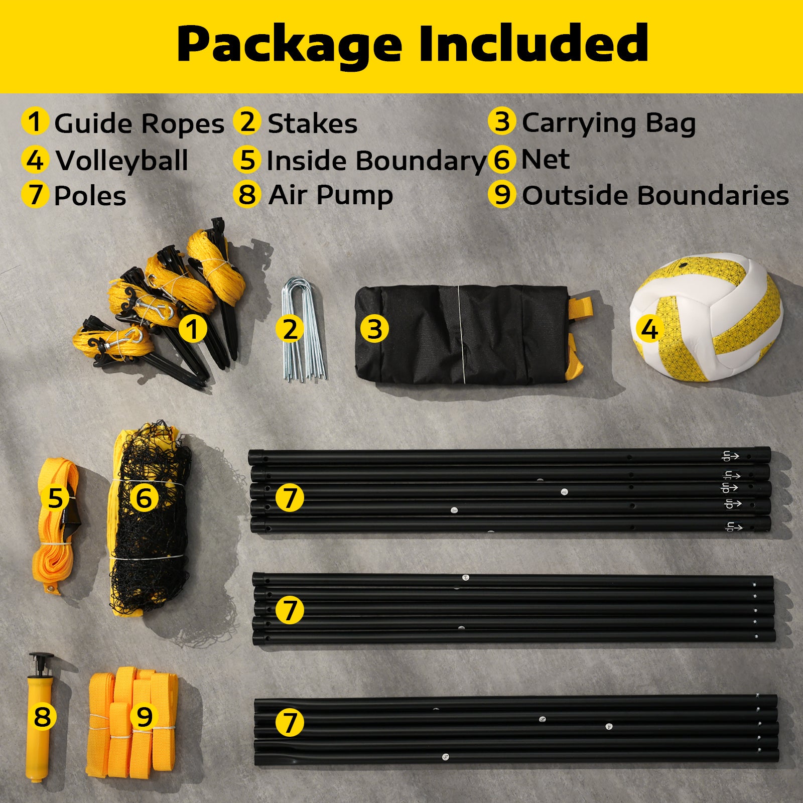 ZERONE Filet de volleyball robuste en PE pour extérieur plage - durable ZERONE Filet de volleyball robuste en PE pour extérieur plage - durable